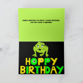 carte d'anniversaire de grenouille (Intérieur)