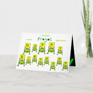 carte d'anniversaire de grenouille