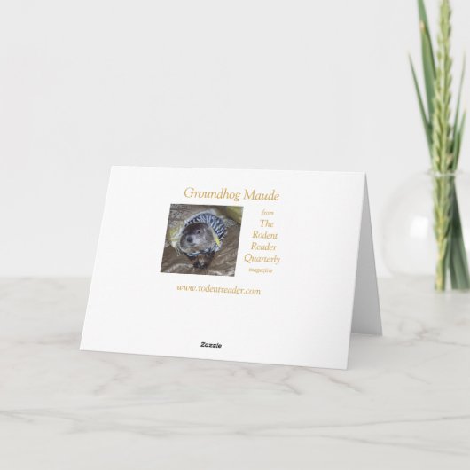 Carte d'anniversaire de Groundhog Maude (Dos)