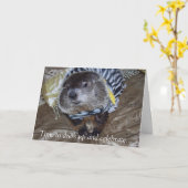 Carte d'anniversaire de Groundhog Maude (Fleur jaune)