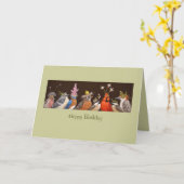 Carte d'anniversaire de groupe (Fleur jaune)