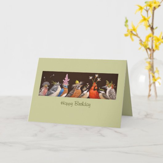 Carte d'anniversaire de groupe (Fleur jaune)