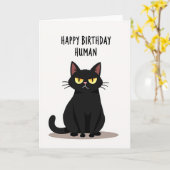 Carte d'anniversaire de Grumpy Cat (Fleur jaune)