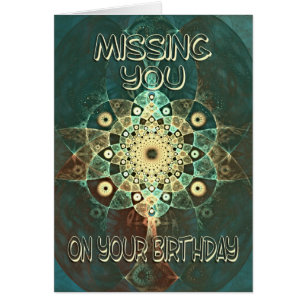 Carte d'anniversaire de grunge fractale disant vou