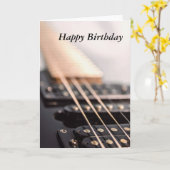 Carte d'anniversaire de guitare (Fleur jaune)