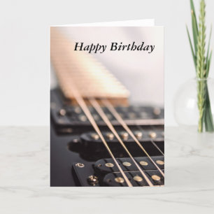 Carte d'anniversaire de guitare