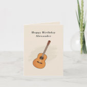 Carte d'anniversaire de guitare acoustique (Devant)
