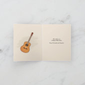 Carte d'anniversaire de guitare acoustique (Intérieur)
