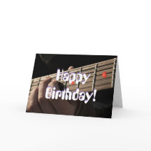 Carte d'anniversaire de guitare de coeur
