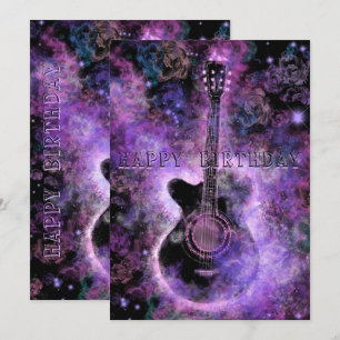 Carte d'anniversaire de guitare Rock and Roll