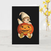 Carte d'anniversaire de Halloween d'ENFANT (Fleur jaune)
