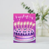 Carte d'anniversaire de Happy Birthday avec carte (Debout devant)