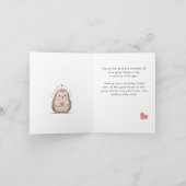 Carte d'anniversaire de Hérisson d'aquarelle migno (Intérieur)