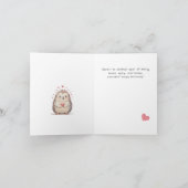 Carte d'anniversaire de Hérisson drôle et mignonne (Intérieur)