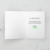 Carte d'anniversaire de hibou de 50 ans (Intérieur)