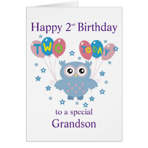 Carte d'anniversaire de hibou pour grands-parents
