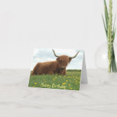 Carte d'anniversaire de Highland Cow Meadow (Devant)