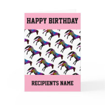 Carte d'anniversaire de hippocampe personnalisée