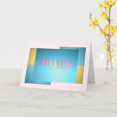 Carte d'anniversaire de Hugs (Fleur jaune)