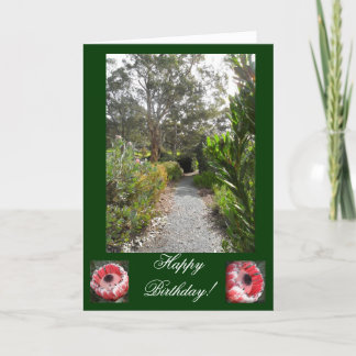 Carte d'anniversaire de jardin d'hiver