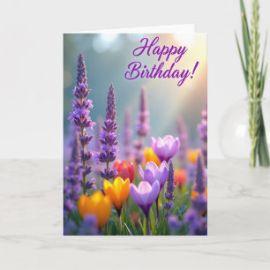 Carte d'anniversaire de jardin ensoleillé