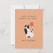 Carte d'anniversaire de jour ouvrable (Devant)