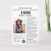 Carte d'anniversaire de journal de 1990 (Devant)