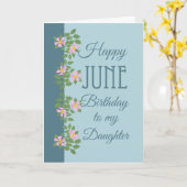 Carte d'anniversaire de juin pour la fille : (Fleur jaune)