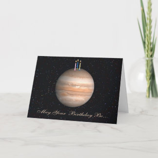 Carte d'anniversaire de Jupiter de planète