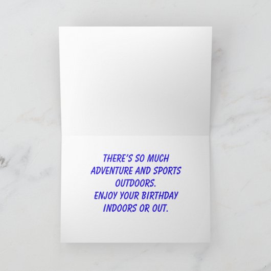 Carte d'anniversaire de Kayaks, carte de voeux pli (Intérieur)