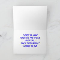 Carte d'anniversaire de Kayaks, carte de voeux pli