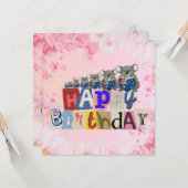 Carte d'anniversaire de koala australien (Devant/Arrière en situation)