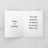 CARTE D'ANNIVERSAIRE DE LA 1ÈRE FILLE DE BÉBÉ (Intérieur)