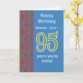 Carte d'anniversaire de la 95e carte d'anniversair (Fleur jaune)