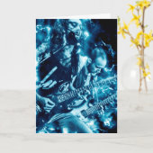 Carte d'anniversaire de la bande métallique lourde (Fleur jaune)