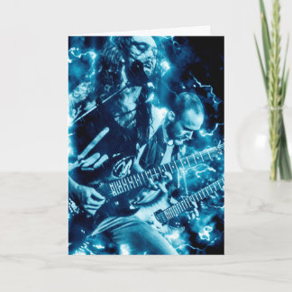 Carte d'anniversaire de la bande métallique lourde