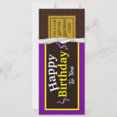 Carte d'anniversaire de la barre chocolatée person (Devant)