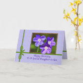 Carte d'anniversaire de la belle-fille avec Violas (Fleur jaune)