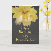 Carte d'anniversaire de la belle-mère de Fleur de  (Fleur jaune)