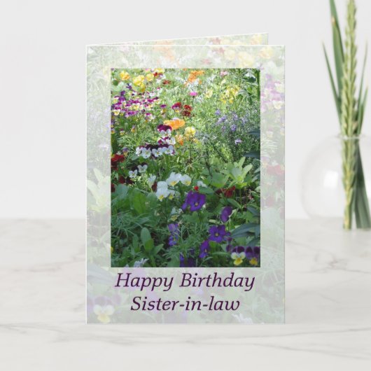 Carte d'anniversaire de la belle-soeur de Janz (Devant)