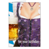 Carte d'anniversaire de la bière et du bar Maiden (Devant)