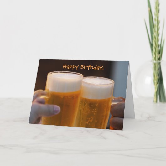 Carte d'anniversaire de la bière Hoppy Beerthday (Devant)