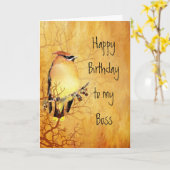 Carte d'anniversaire de la bosse de cèdre (Fleur jaune)