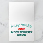 Carte d'anniversaire de la carte d'anniversaire de (Intérieur)