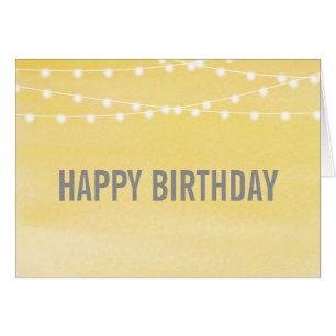 Carte d'anniversaire de la chaîne d'aquarelle
