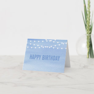Carte d'anniversaire de la chaîne d'aquarelle