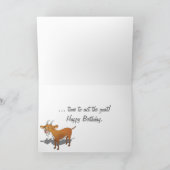 Carte d'anniversaire de la chèvre brune (Intérieur)