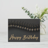 Carte d'anniversaire de la chiropratique Black Gol (Debout devant)