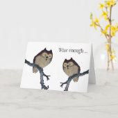 Carte d'anniversaire de la Chouette (Fleur jaune)