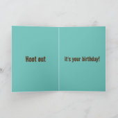 Carte d'anniversaire de la Chouette colorée (Intérieur)